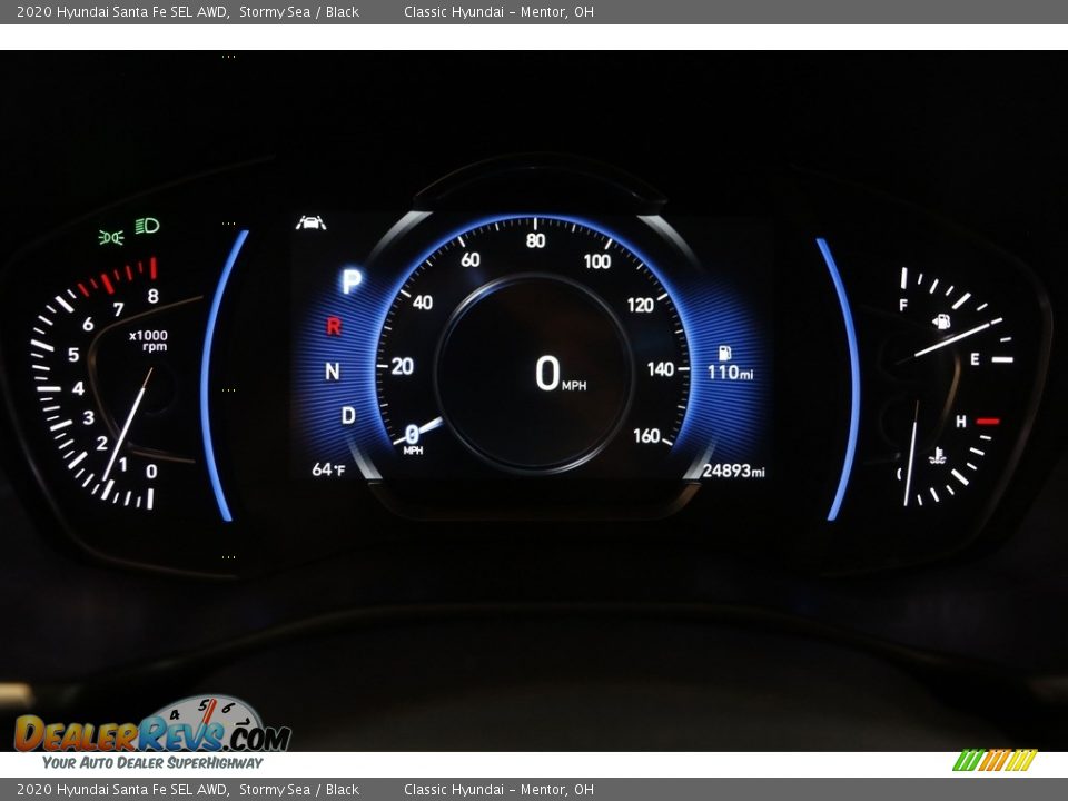 2020 Hyundai Santa Fe SEL AWD Stormy Sea / Black Photo #8