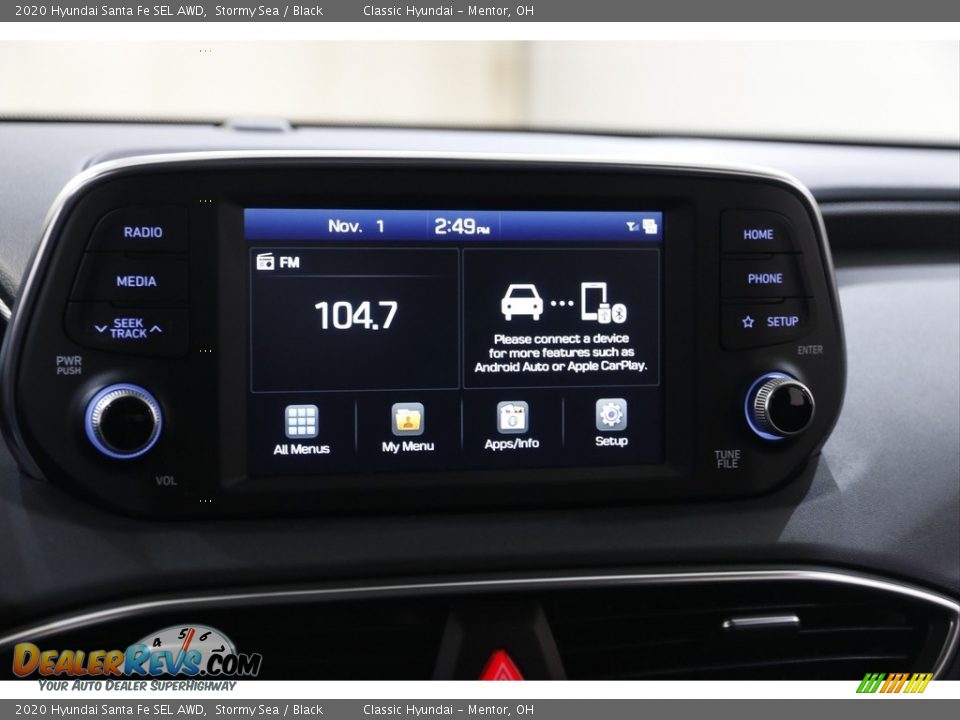 2020 Hyundai Santa Fe SEL AWD Stormy Sea / Black Photo #10