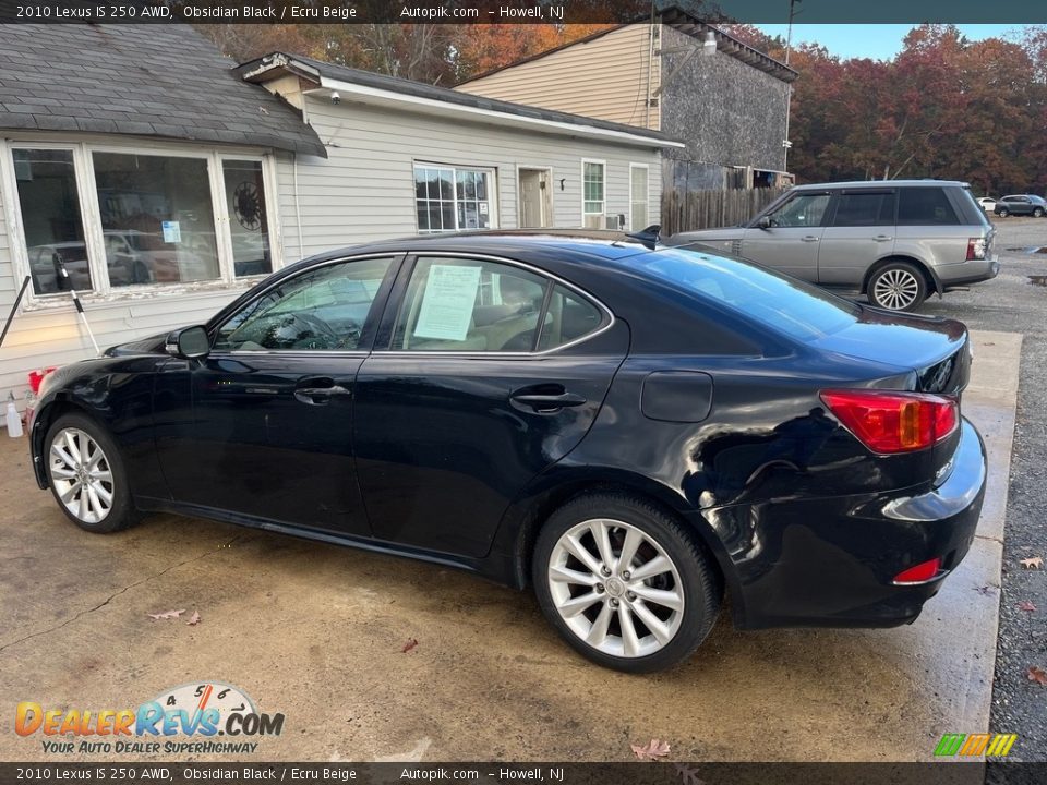 2010 Lexus IS 250 AWD Obsidian Black / Ecru Beige Photo #5