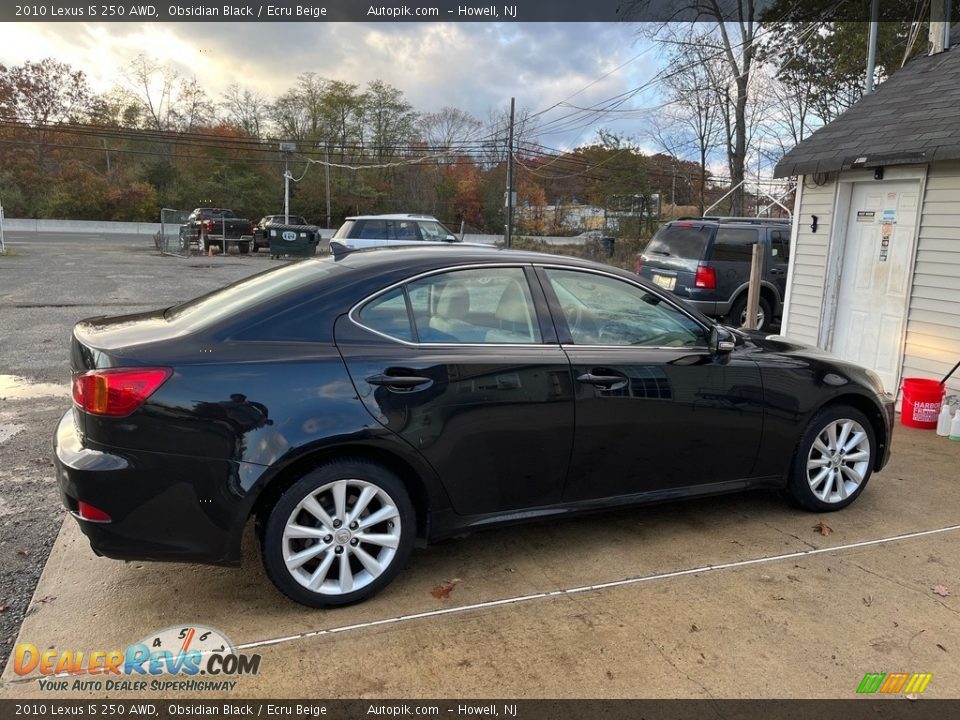 2010 Lexus IS 250 AWD Obsidian Black / Ecru Beige Photo #9