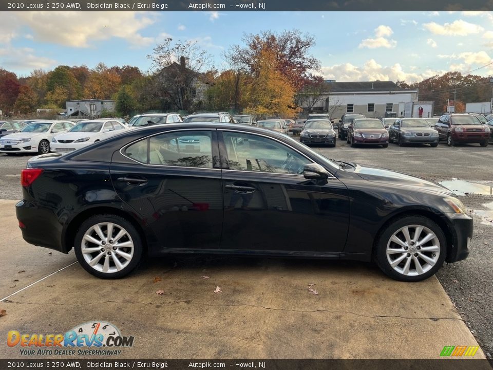 2010 Lexus IS 250 AWD Obsidian Black / Ecru Beige Photo #10