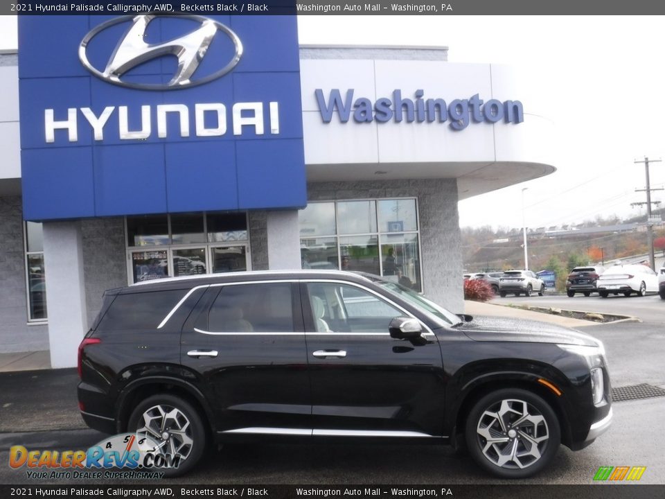 2021 Hyundai Palisade Calligraphy AWD Becketts Black / Black Photo #2