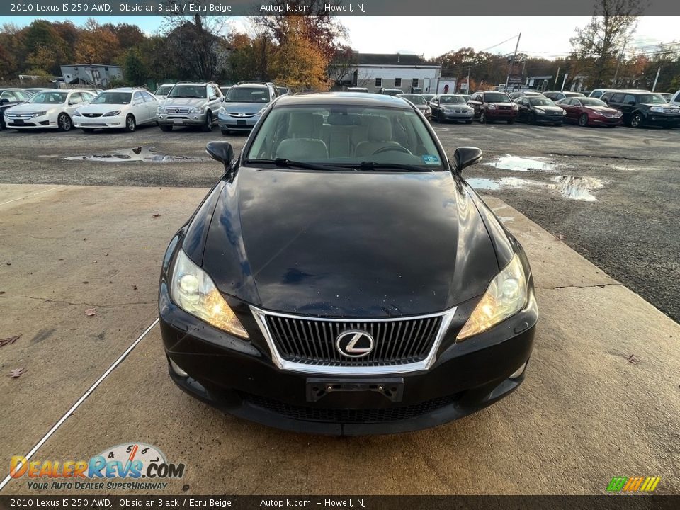 2010 Lexus IS 250 AWD Obsidian Black / Ecru Beige Photo #13