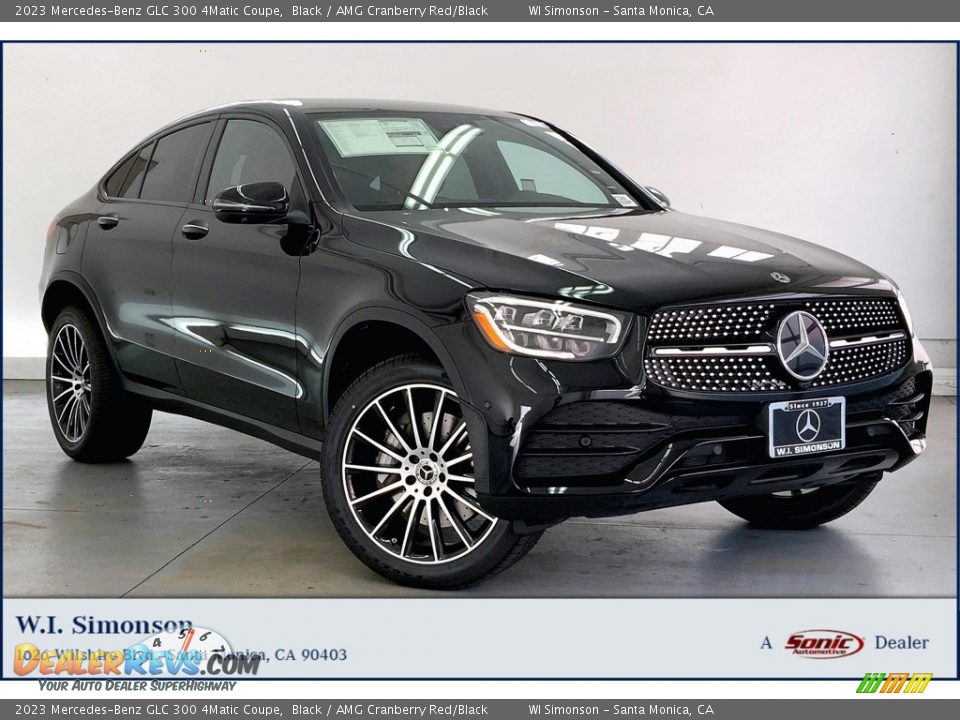 2023 Mercedes-Benz GLC 300 4Matic Coupe Black / AMG Cranberry Red/Black Photo #1