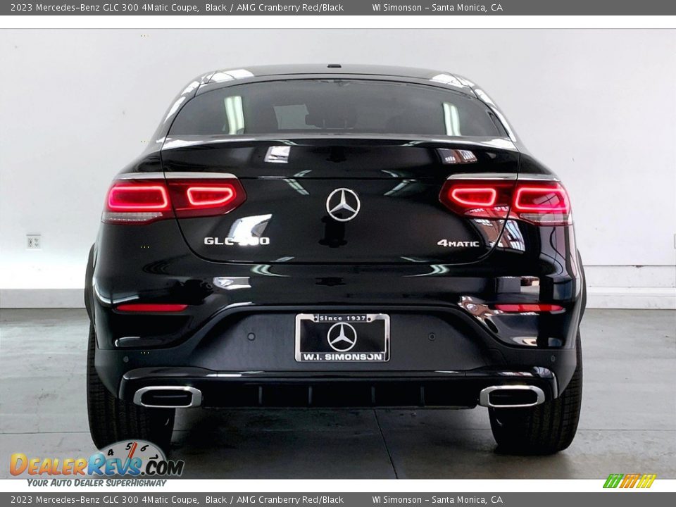 2023 Mercedes-Benz GLC 300 4Matic Coupe Black / AMG Cranberry Red/Black Photo #3