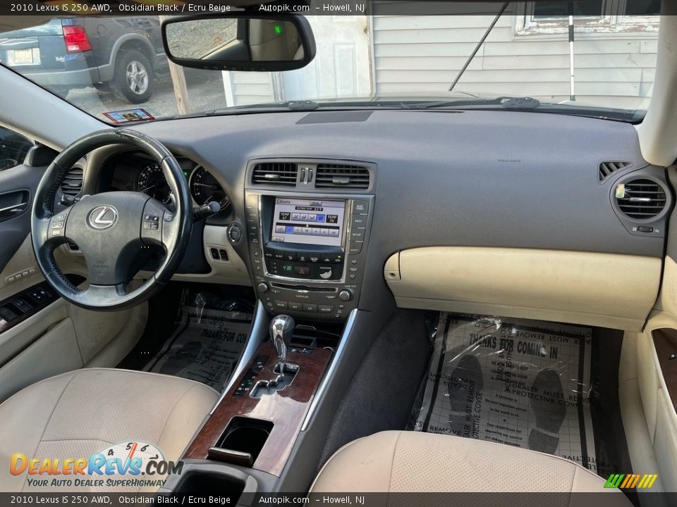 2010 Lexus IS 250 AWD Obsidian Black / Ecru Beige Photo #18