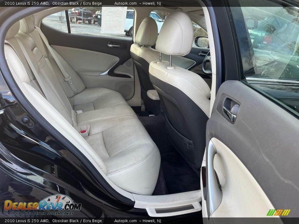 2010 Lexus IS 250 AWD Obsidian Black / Ecru Beige Photo #19