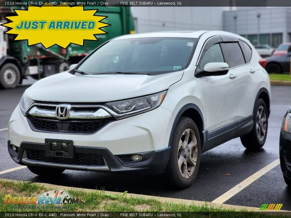 2019 Honda CR-V EX-L AWD Platinum White Pearl / Gray Photo #1