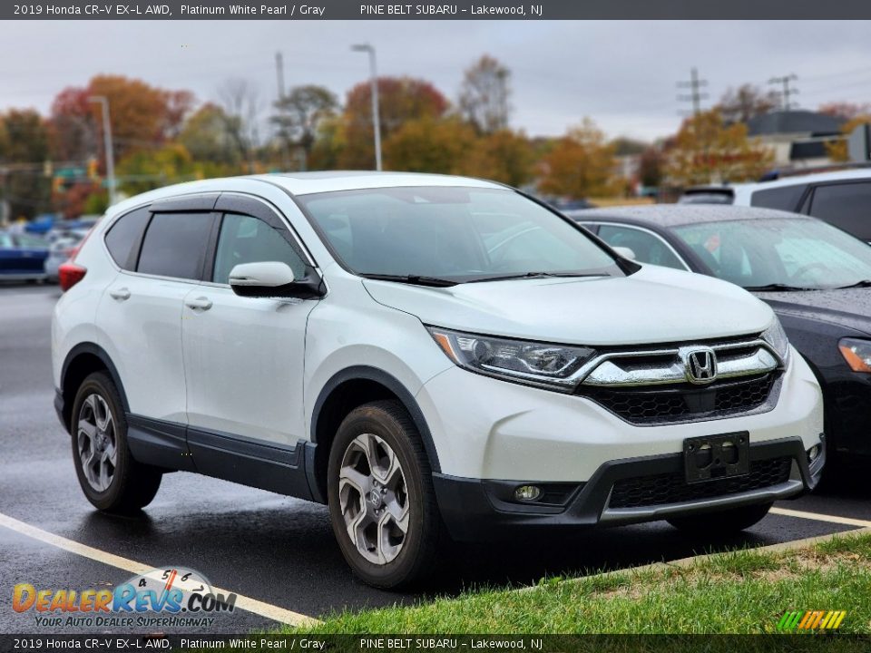2019 Honda CR-V EX-L AWD Platinum White Pearl / Gray Photo #4