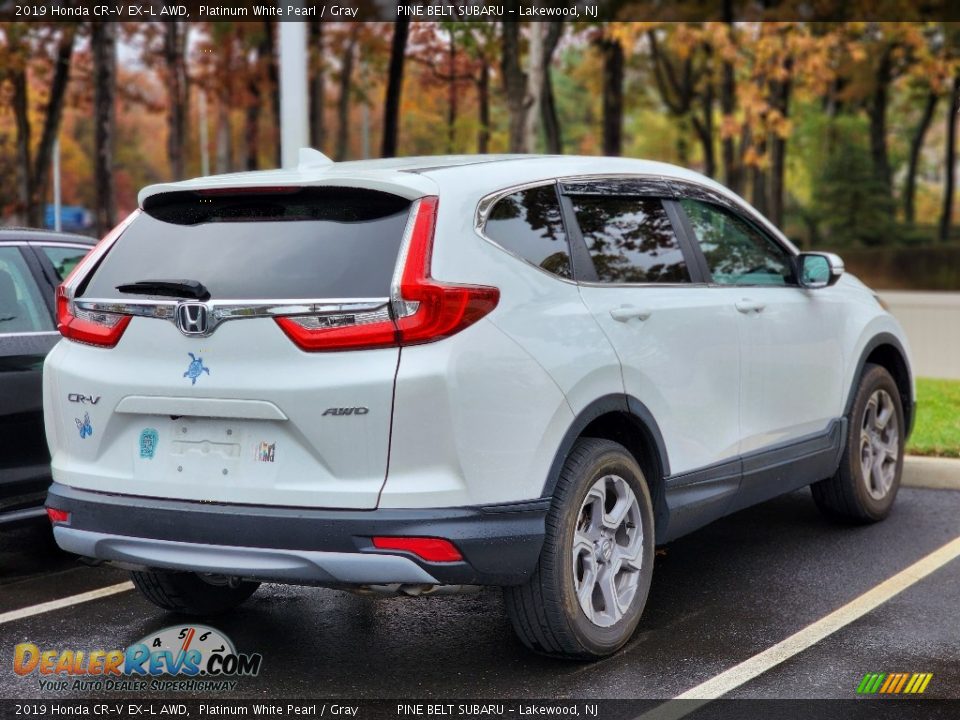 2019 Honda CR-V EX-L AWD Platinum White Pearl / Gray Photo #7