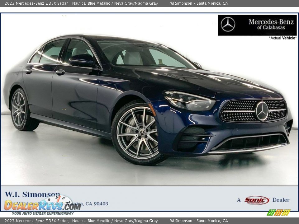 2023 Mercedes-Benz E 350 Sedan Nautical Blue Metallic / Neva Gray/Magma Gray Photo #1