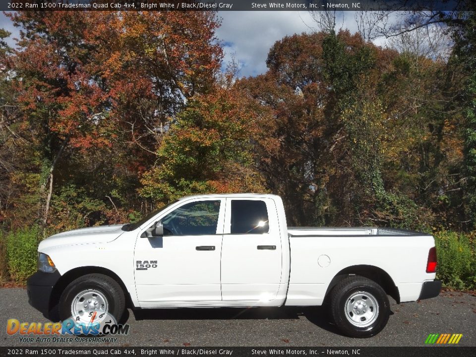 2022 Ram 1500 Tradesman Quad Cab 4x4 Bright White / Black/Diesel Gray Photo #1