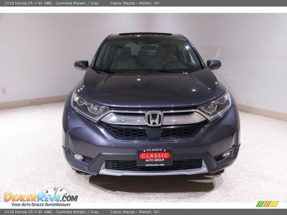 2018 Honda CR-V EX AWD Gunmetal Metallic / Gray Photo #2