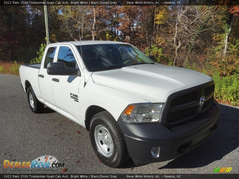 2022 Ram 1500 Tradesman Quad Cab 4x4 Bright White / Black/Diesel Gray Photo #4