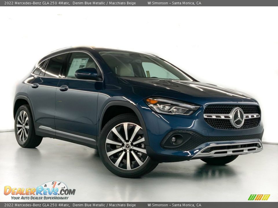 2022 Mercedes-Benz GLA 250 4Matic Denim Blue Metallic / Macchiato Beige Photo #2