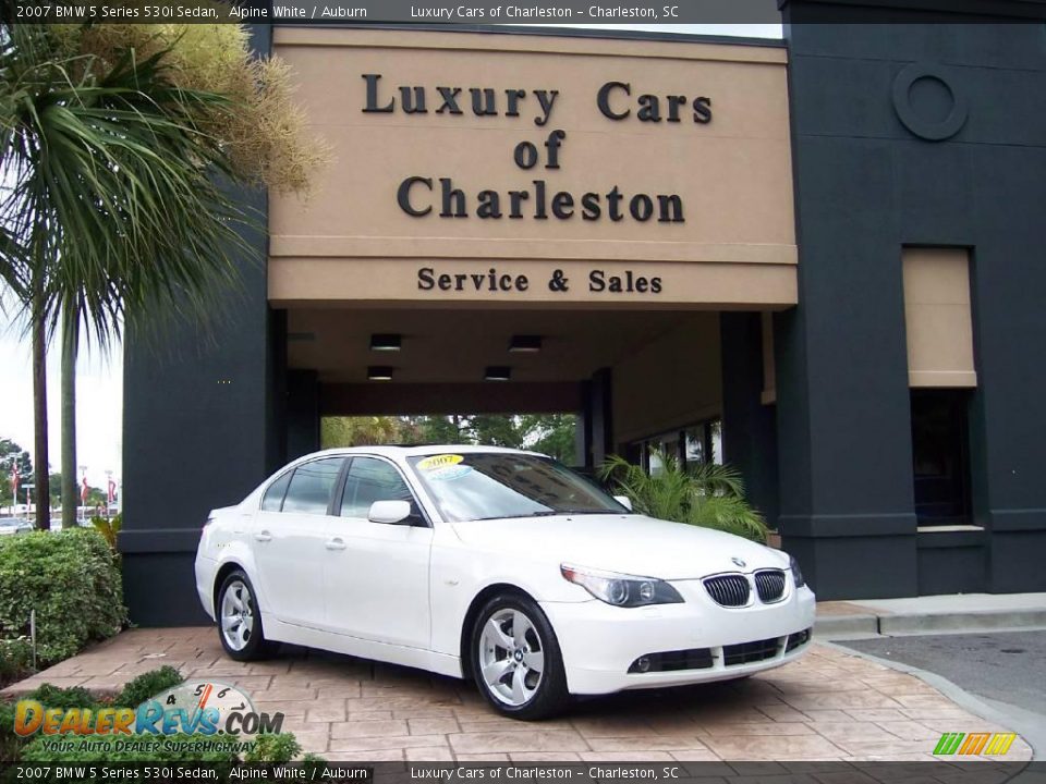 2007 BMW 5 Series 530i Sedan Alpine White / Auburn Photo #2