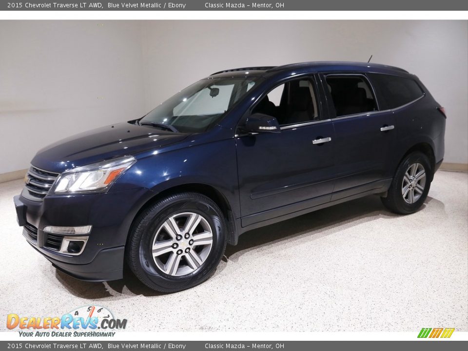 2015 Chevrolet Traverse LT AWD Blue Velvet Metallic / Ebony Photo #3