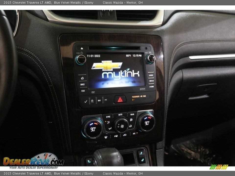 2015 Chevrolet Traverse LT AWD Blue Velvet Metallic / Ebony Photo #9