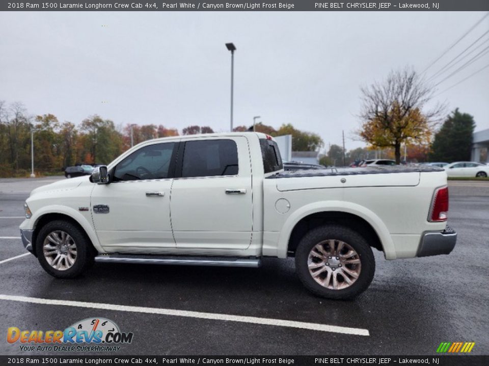 Pearl White 2018 Ram 1500 Laramie Longhorn Crew Cab 4x4 Photo #9