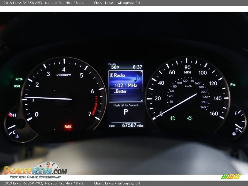 2019 Lexus RX 350 AWD Matador Red Mica / Black Photo #8