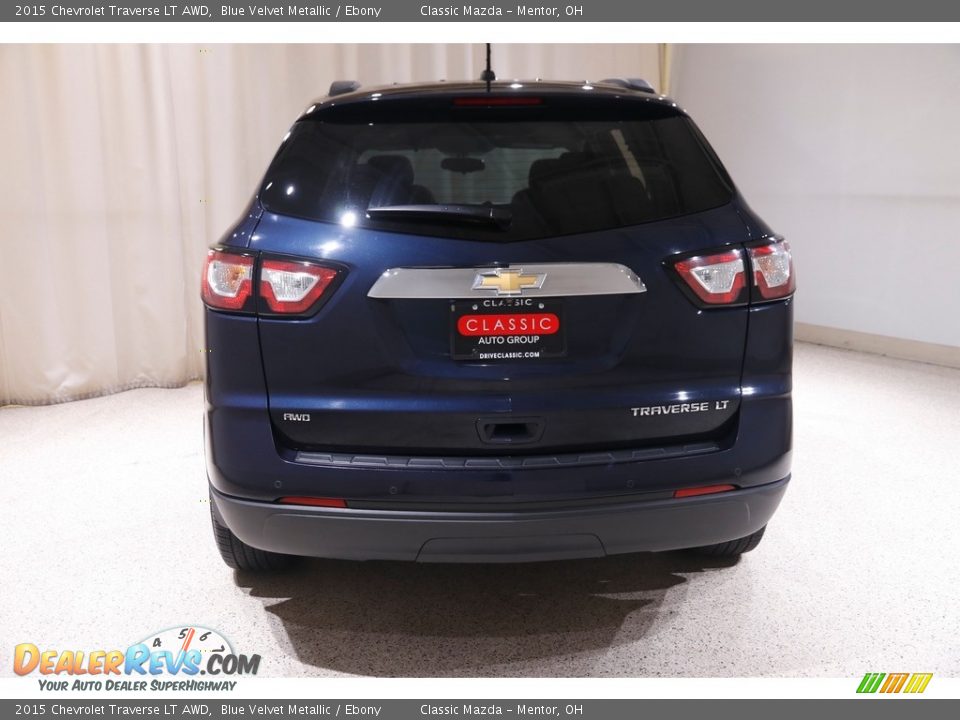 2015 Chevrolet Traverse LT AWD Blue Velvet Metallic / Ebony Photo #20