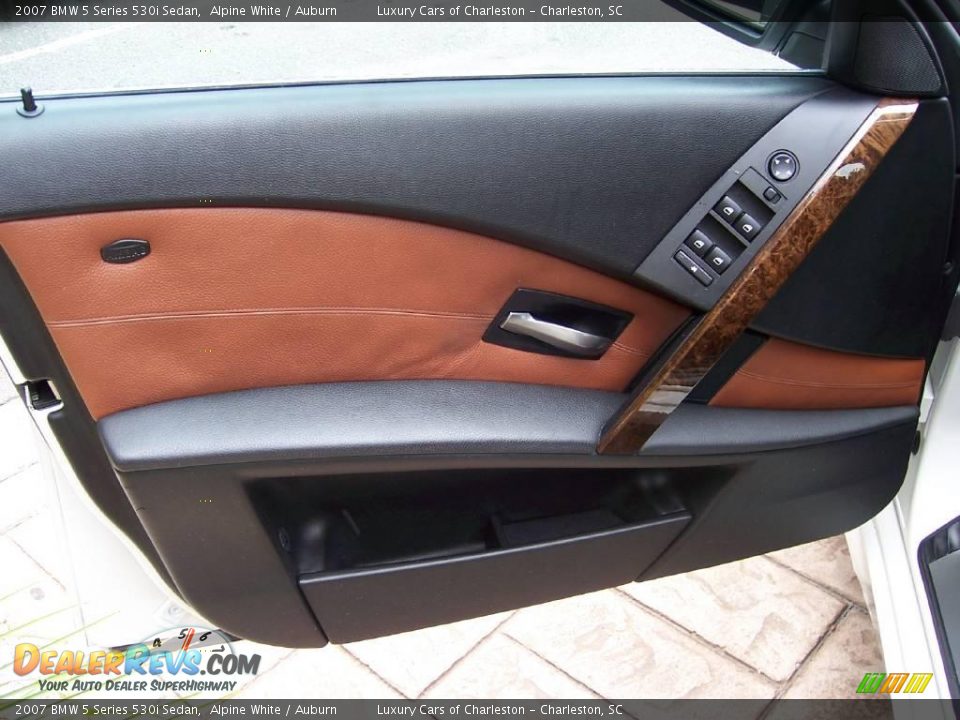 2007 BMW 5 Series 530i Sedan Alpine White / Auburn Photo #5