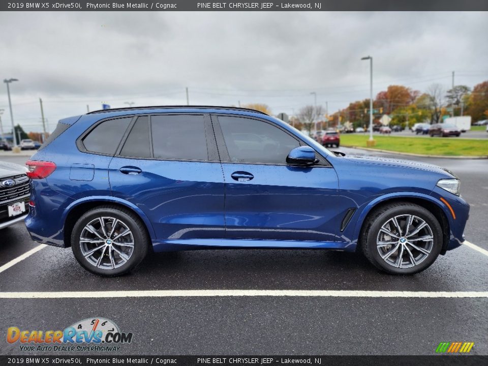 2019 BMW X5 xDrive50i Phytonic Blue Metallic / Cognac Photo #5