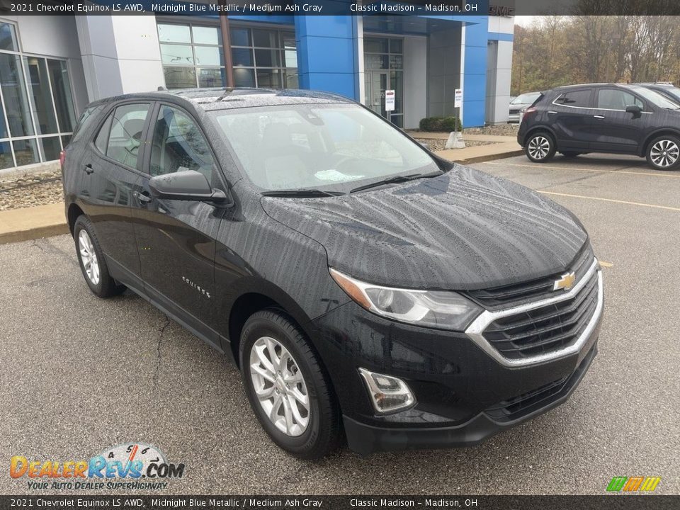 2021 Chevrolet Equinox LS AWD Midnight Blue Metallic / Medium Ash Gray Photo #4