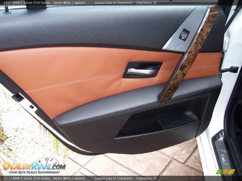 2007 BMW 5 Series 530i Sedan Alpine White / Auburn Photo #7