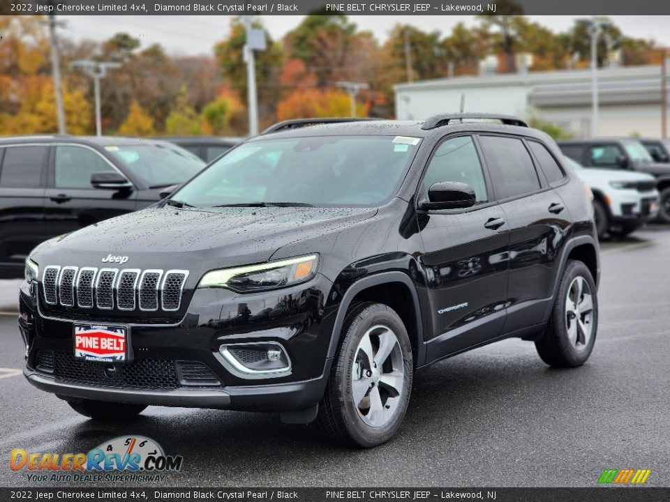 2022 Jeep Cherokee Limited 4x4 Diamond Black Crystal Pearl / Black Photo #1