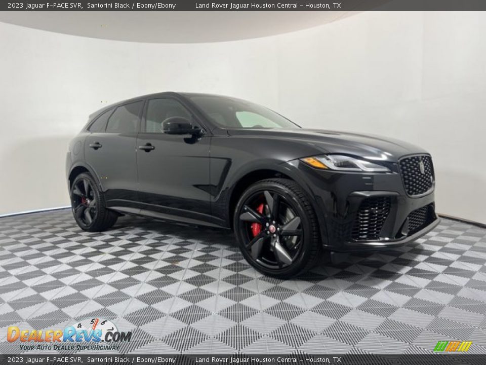 Santorini Black 2023 Jaguar F-PACE SVR Photo #11