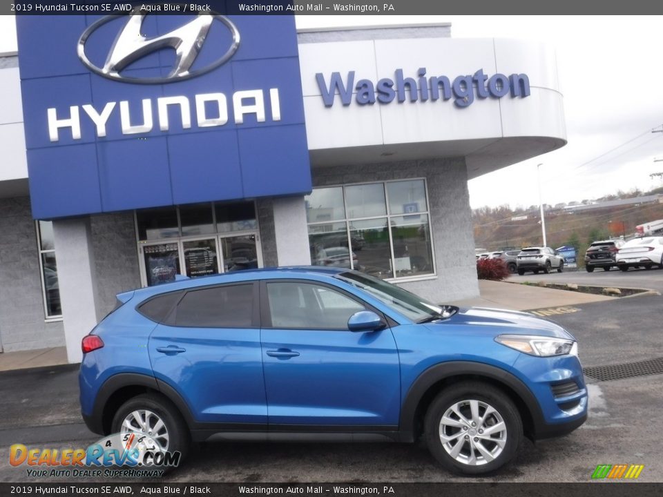 2019 Hyundai Tucson SE AWD Aqua Blue / Black Photo #2