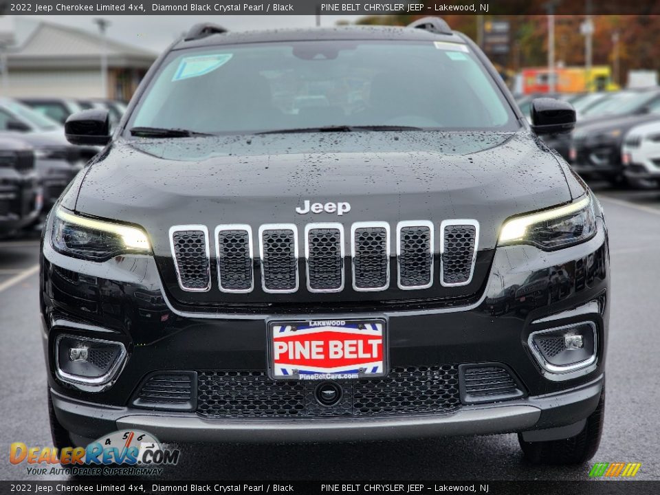 2022 Jeep Cherokee Limited 4x4 Diamond Black Crystal Pearl / Black Photo #2