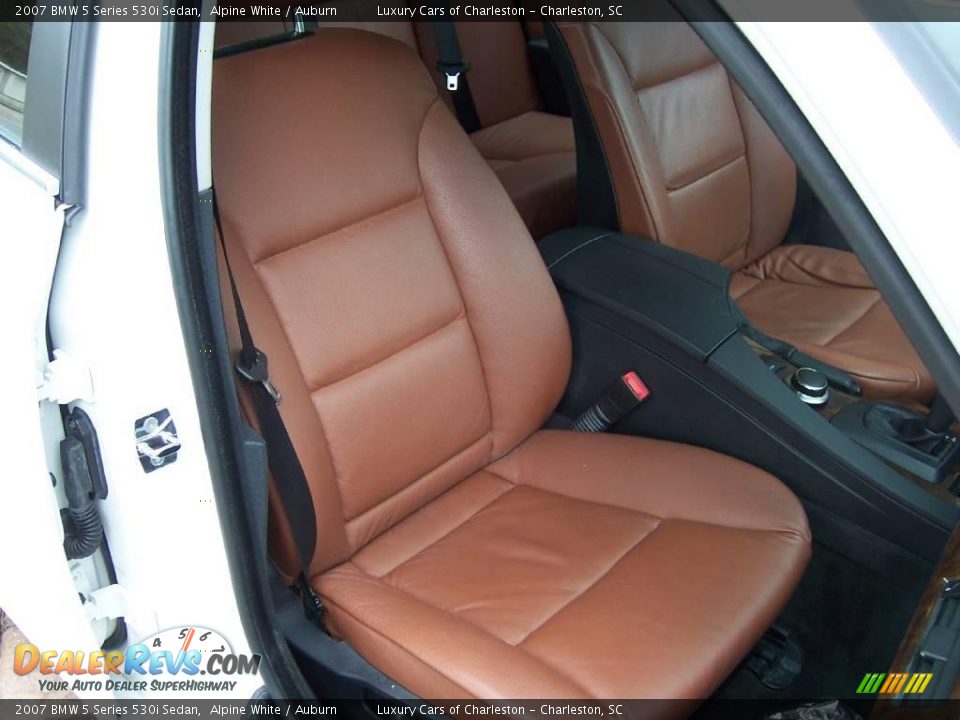 2007 BMW 5 Series 530i Sedan Alpine White / Auburn Photo #8