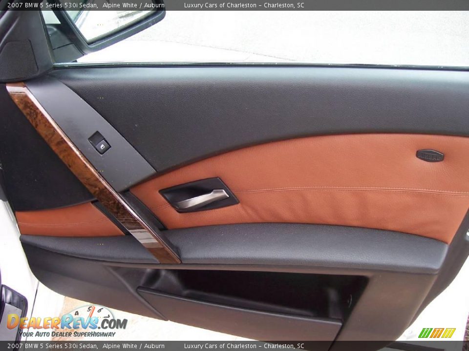 2007 BMW 5 Series 530i Sedan Alpine White / Auburn Photo #9