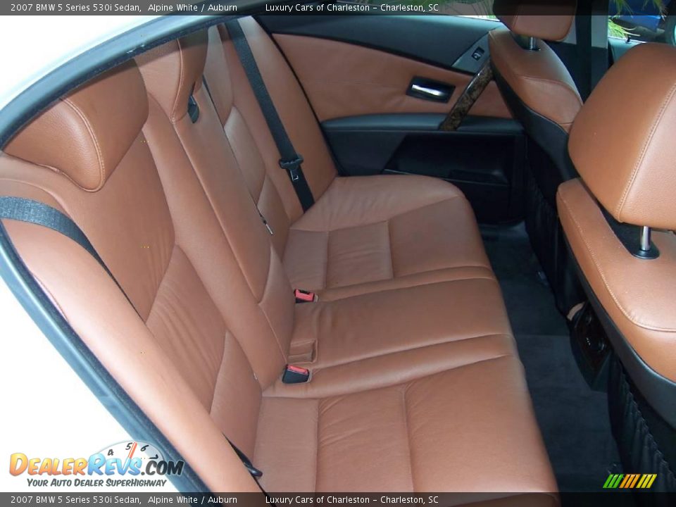 2007 BMW 5 Series 530i Sedan Alpine White / Auburn Photo #10