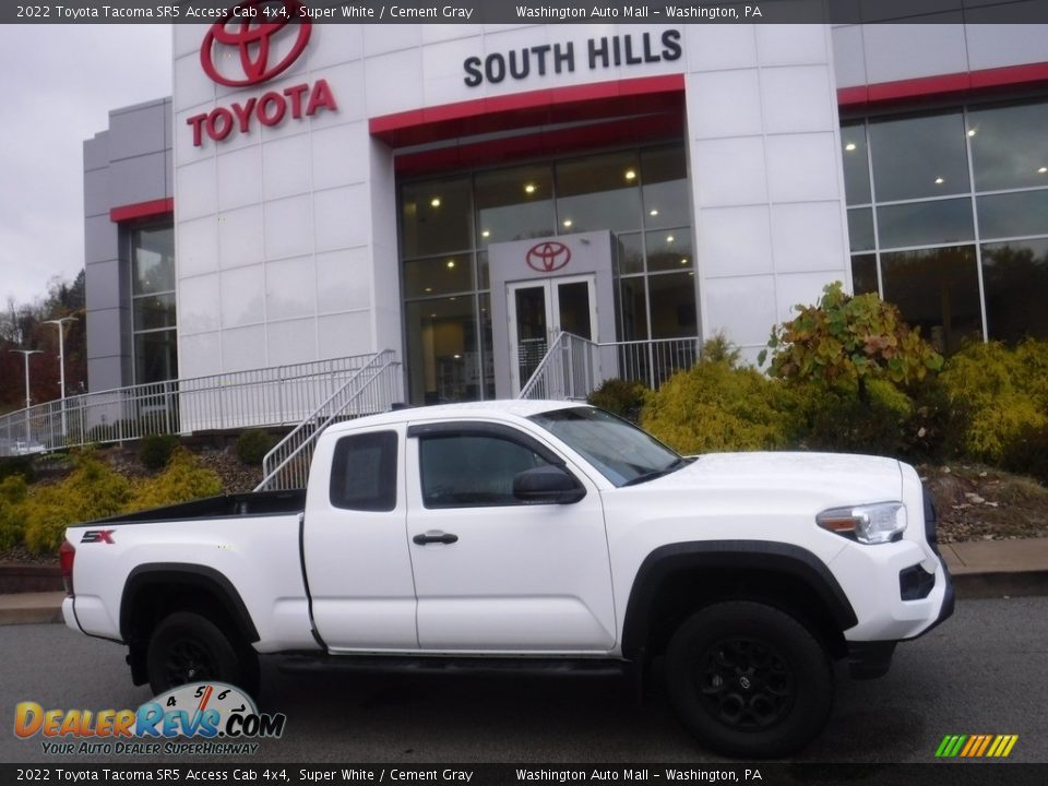 2022 Toyota Tacoma SR5 Access Cab 4x4 Super White / Cement Gray Photo #2