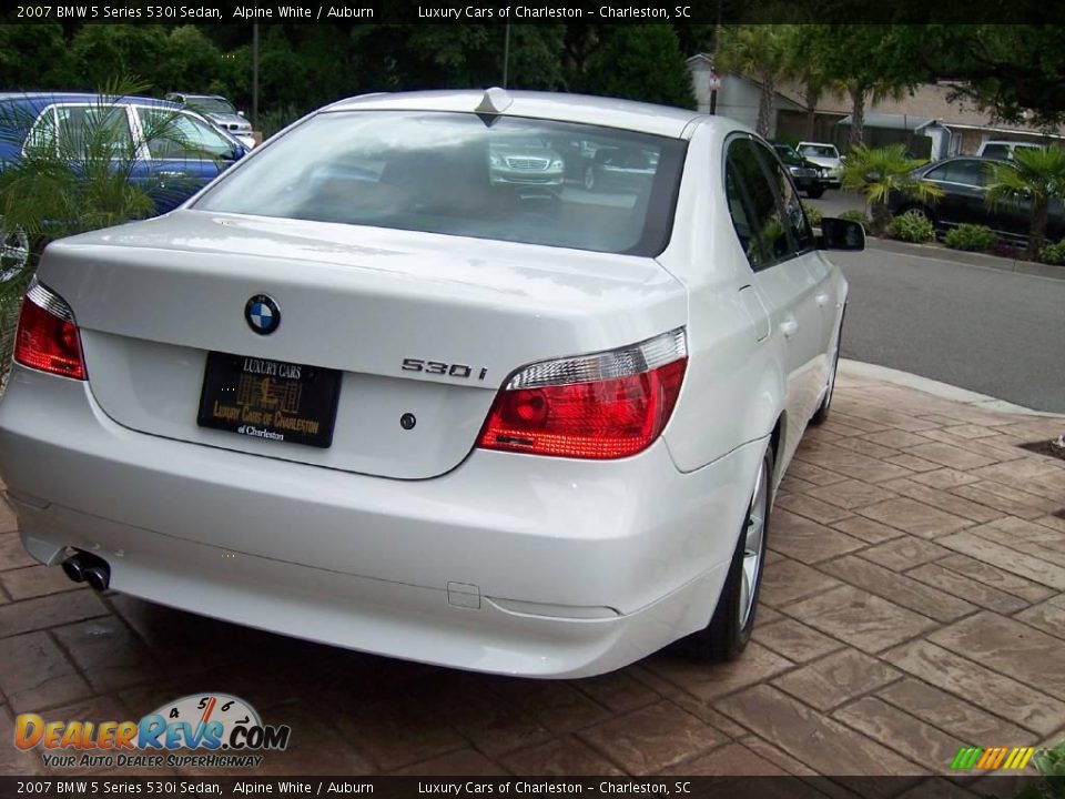 2007 BMW 5 Series 530i Sedan Alpine White / Auburn Photo #12