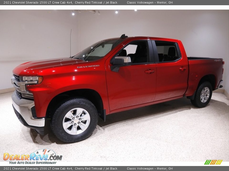 2021 Chevrolet Silverado 1500 LT Crew Cab 4x4 Cherry Red Tintcoat / Jet Black Photo #3