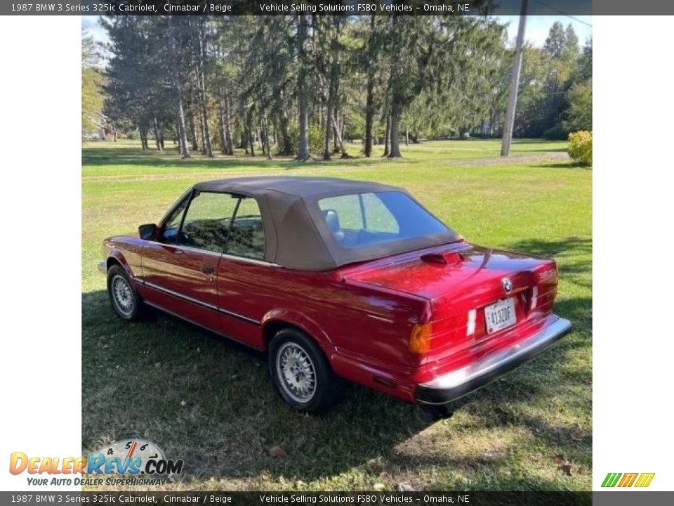 1987 BMW 3 Series 325ic Cabriolet Cinnabar / Beige Photo #1