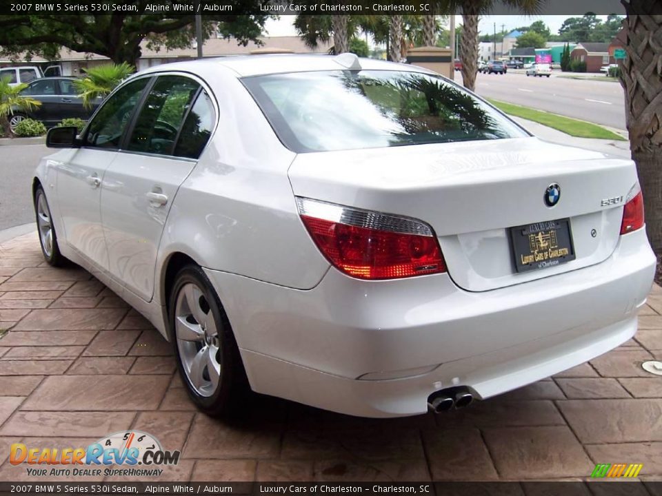 2007 BMW 5 Series 530i Sedan Alpine White / Auburn Photo #13