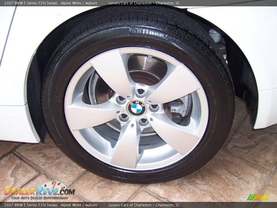2007 BMW 5 Series 530i Sedan Alpine White / Auburn Photo #14
