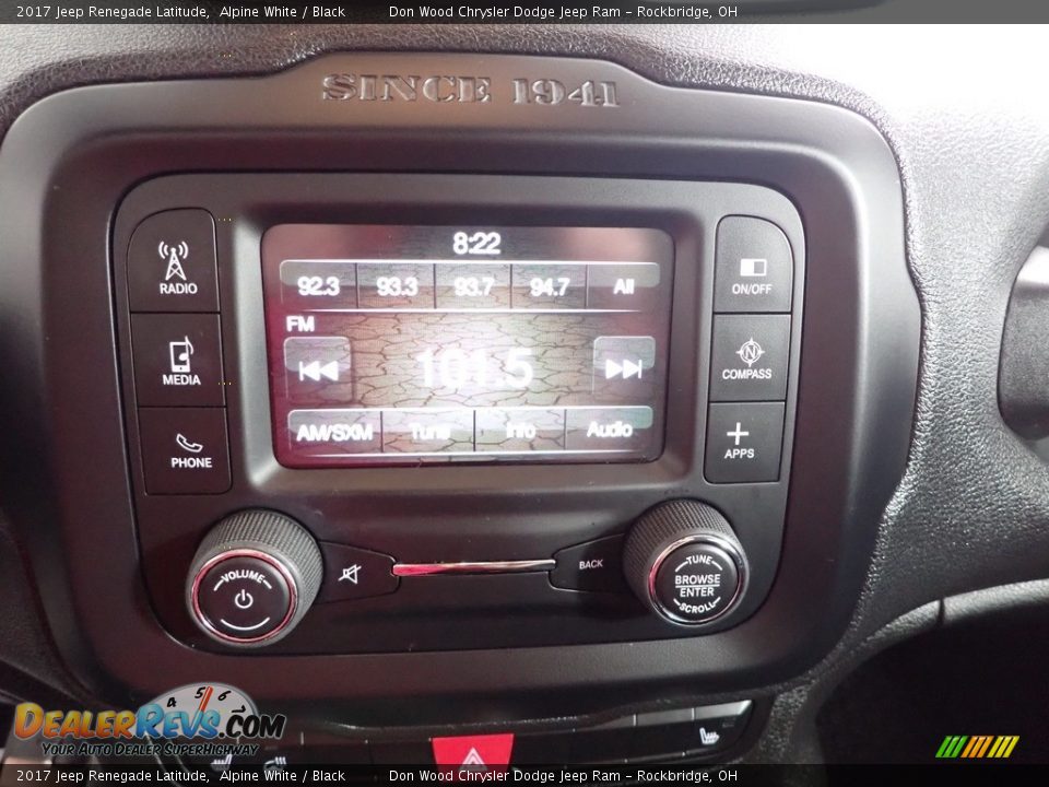 2017 Jeep Renegade Latitude Alpine White / Black Photo #2