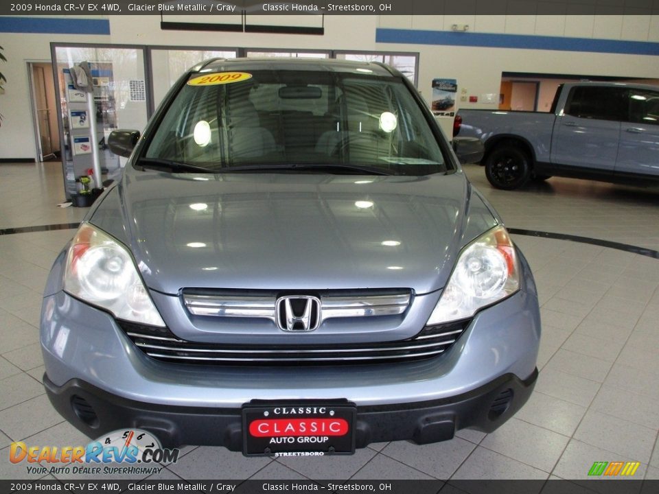 2009 Honda CR-V EX 4WD Glacier Blue Metallic / Gray Photo #2
