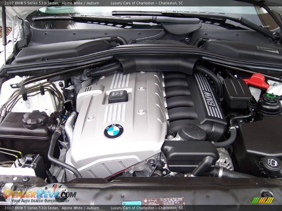 2007 BMW 5 Series 530i Sedan Alpine White / Auburn Photo #16