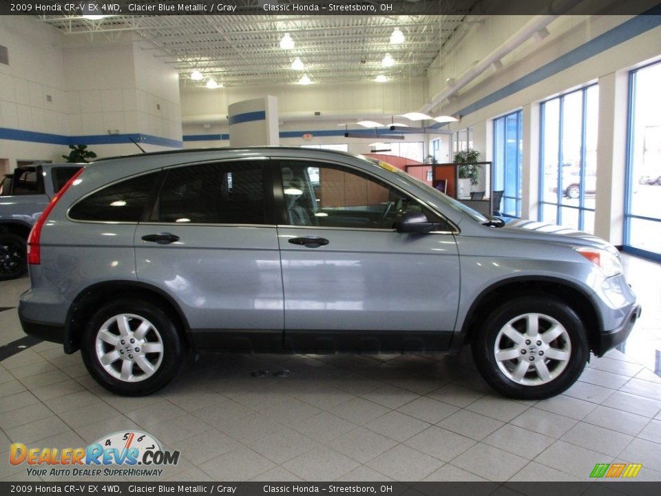 2009 Honda CR-V EX 4WD Glacier Blue Metallic / Gray Photo #4