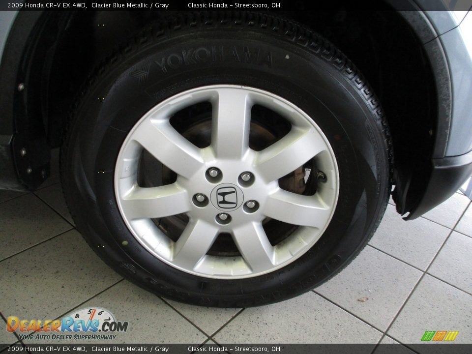 2009 Honda CR-V EX 4WD Glacier Blue Metallic / Gray Photo #5