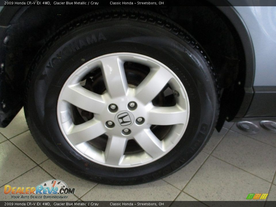 2009 Honda CR-V EX 4WD Glacier Blue Metallic / Gray Photo #6