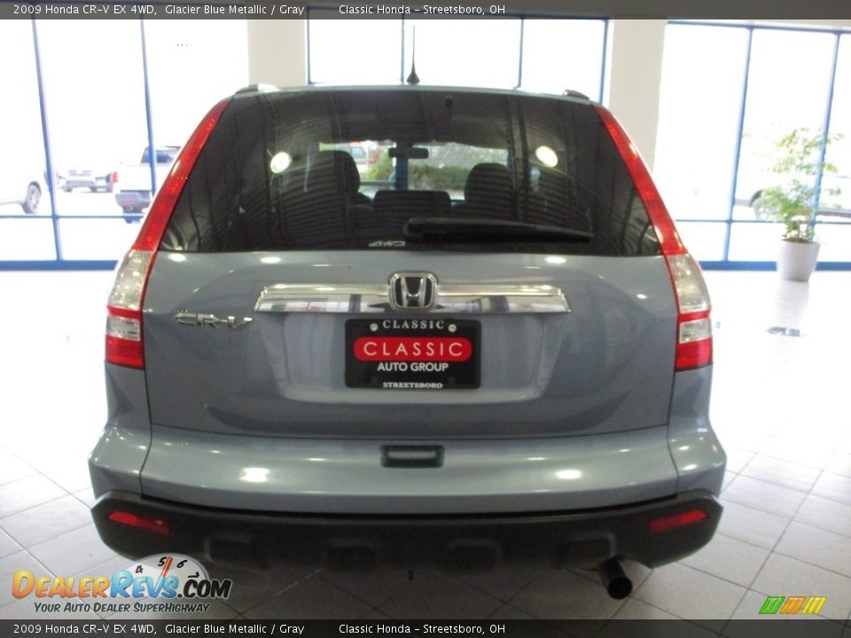 2009 Honda CR-V EX 4WD Glacier Blue Metallic / Gray Photo #8