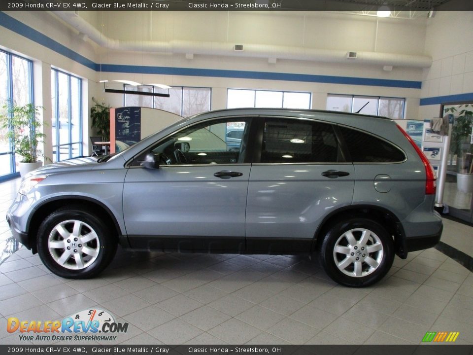 2009 Honda CR-V EX 4WD Glacier Blue Metallic / Gray Photo #10